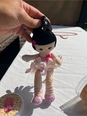 Plush Ballerina Doll Keychain - Pink scented